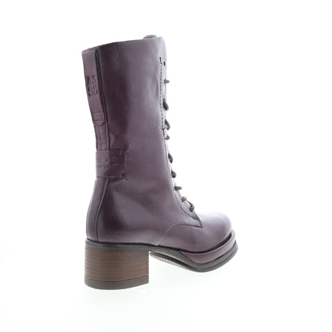 A.S. 98 Caden Womens Burgundy Leather Lace Up Casual Dress Boots