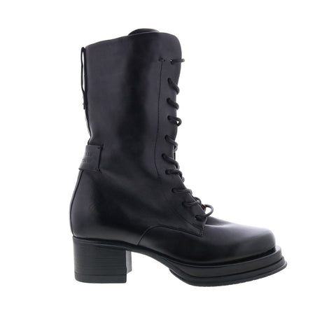 A.S. 98 Caden Womens Black Leather Lace Up Casual Dress Boots