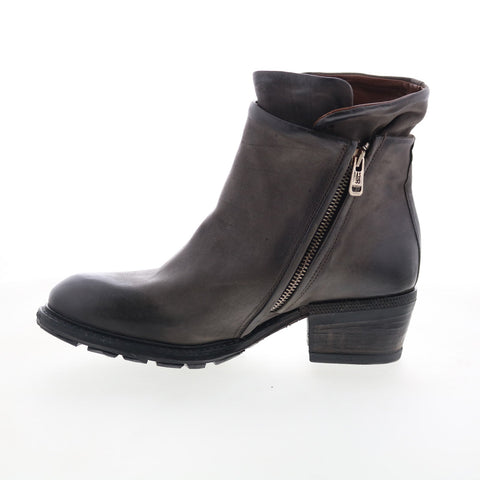 A.S. 98 Cadmus Womens Brown Leather Zipper Ankle & Booties Boots