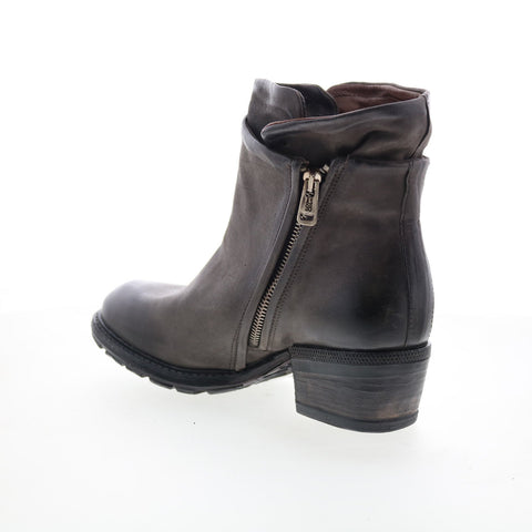 A.S. 98 Cadmus Womens Brown Leather Zipper Ankle & Booties Boots