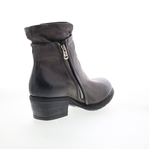 A.S. 98 Cadmus Womens Brown Leather Zipper Ankle & Booties Boots