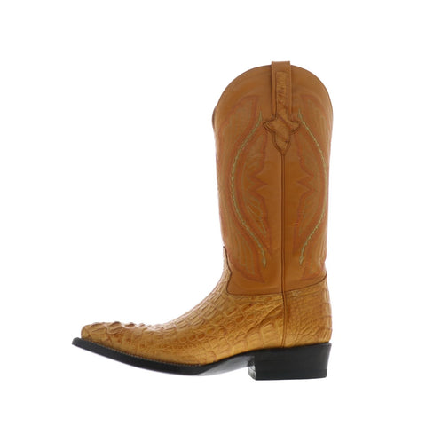 Ferrini Caiman Body X-Toe 1043101 Mens Brown Wide Cowboy Western Boots