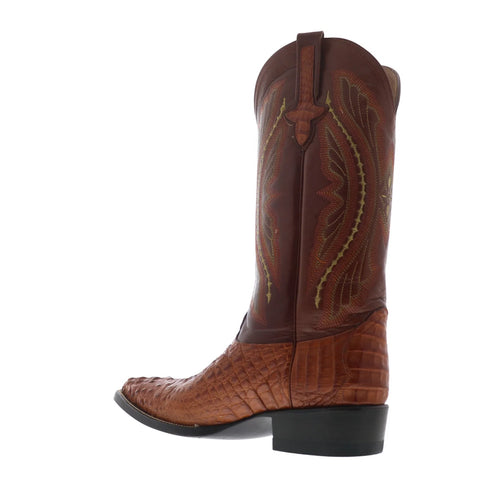 Ferrini Caiman Body X-Toe 1043102 Mens Brown Wide Cowboy Western Boots