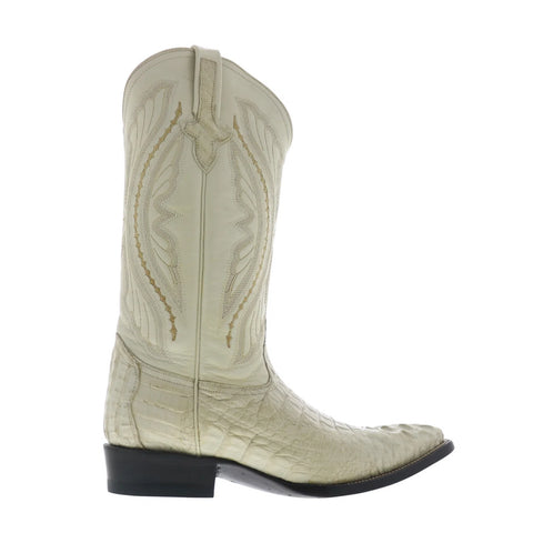 Ferrini Caiman Body X-Toe 1043103 Mens White Wide Cowboy Western Boots