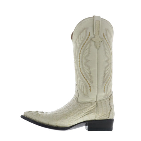 Ferrini Caiman Body X-Toe 1043103 Mens White Wide Cowboy Western Boots