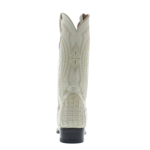 Ferrini Caiman Body X-Toe 1043103 Mens White Wide Cowboy Western Boots