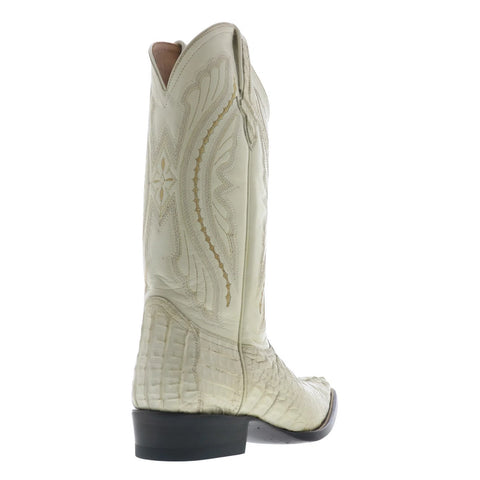 Ferrini Caiman Body X-Toe 1043103 Mens White Wide Cowboy Western Boots
