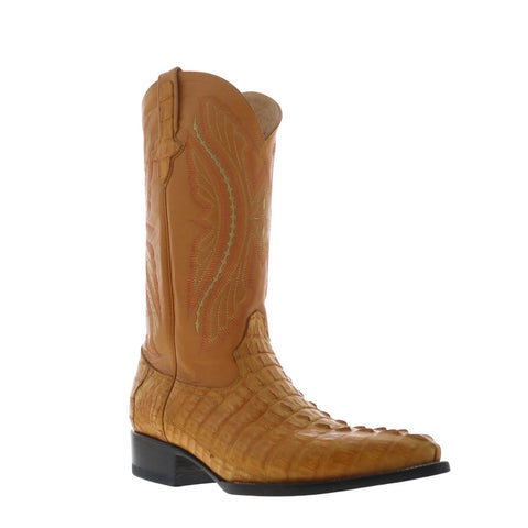 Ferrini Caiman Tail X-Toe 1033101 Mens Brown Leather Cowboy Western Boots