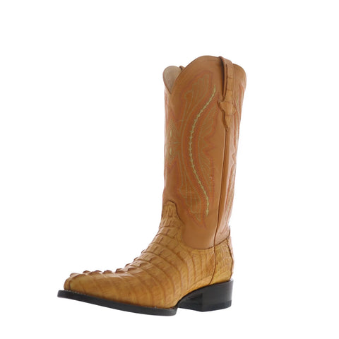 Ferrini Caiman Tail X-Toe 1033101 Mens Brown Leather Cowboy Western Boots