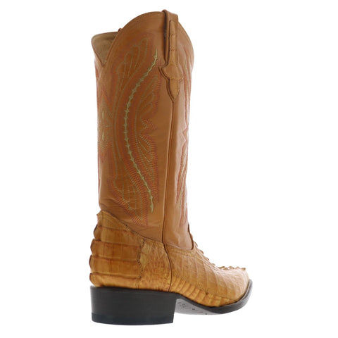 Ferrini Caiman Tail X-Toe 1033101 Mens Brown Leather Cowboy Western Boots