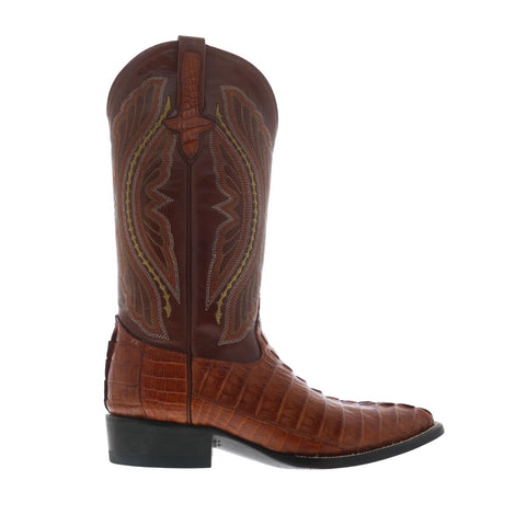 Ferrini Caiman Tail X-Toe 1033102 Mens Brown Leather Cowboy Western Boots