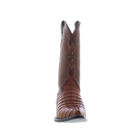 Ferrini Caiman Tail X-Toe 1033102 Mens Brown Leather Cowboy Western Boots