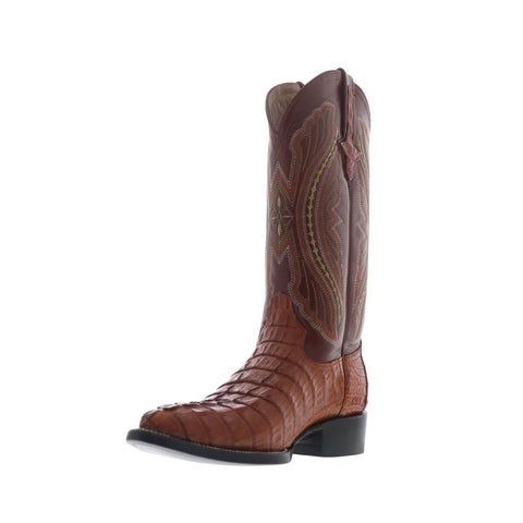 Ferrini Caiman Tail X-Toe 1033102 Mens Brown Leather Cowboy Western Boots