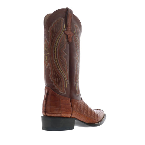 Ferrini Caiman Tail X-Toe 1033102 Mens Brown Leather Cowboy Western Boots