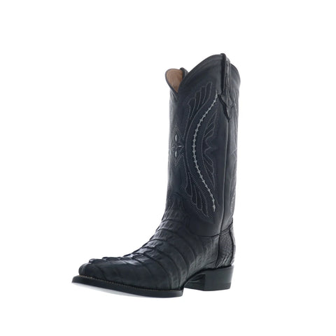Ferrini Caiman Tail X-Toe 1033104 Mens Black Leather Cowboy Western Boots