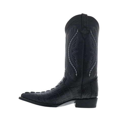 Ferrini Caiman Tail X-Toe 1033104 Mens Black Leather Cowboy Western Boots