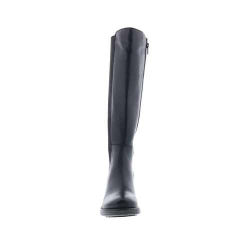 Miz Mooz Caisey Womens Black Leather Zipper Knee High Boots