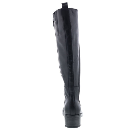 Miz Mooz Caisey Womens Black Leather Zipper Knee High Boots