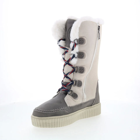Pajar Caityn 57659 Womens Beige Suede Zipper Mid Calf Boots