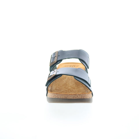 Fly London Caja CAJA721FLY-002 Womens Green Leather Slides Sandals Shoes