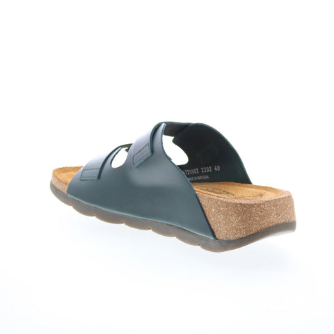 Fly London Caja CAJA721FLY-002 Womens Green Leather Slides Sandals Shoes