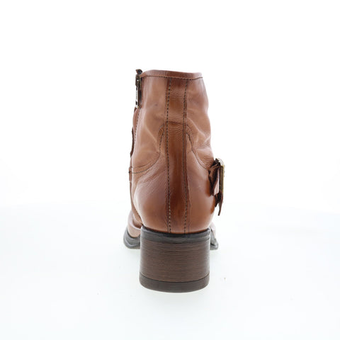 A.S. 98 Cal Womens Brown Leather Zipper Ankle & Booties Boots