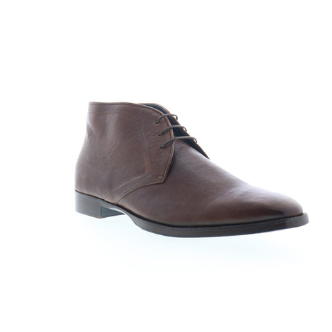 Zelli Italia Calfskin Chukka Boot Mens Brown Leather Lace Up Chukkas Boots