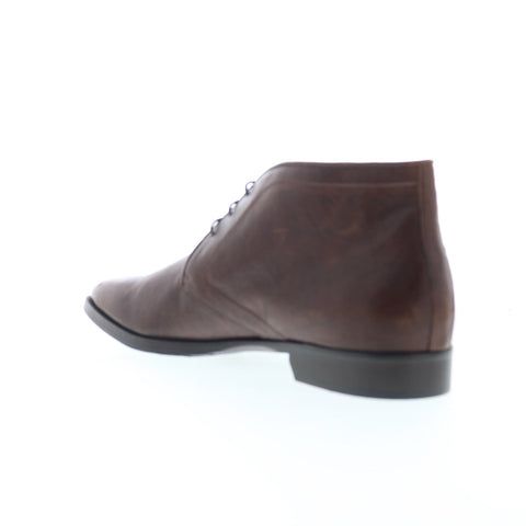 Zelli Italia Calfskin Chukka Boot Mens Brown Leather Lace Up Chukkas Boots