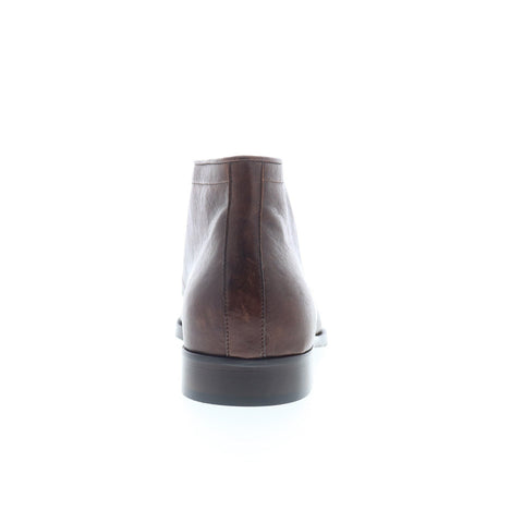 Zelli Italia Calfskin Chukka Boot Mens Brown Leather Lace Up Chukkas Boots