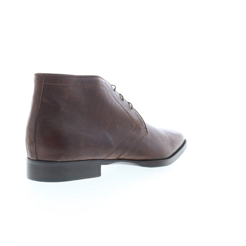 Zelli Italia Calfskin Chukka Boot Mens Brown Leather Lace Up Chukkas Boots