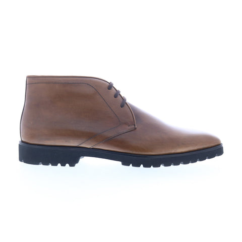 Zelli Italia Calfskin Chukka Boot Mens Brown Leather Lace Up Chukkas Boots