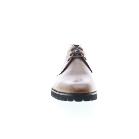 Zelli Italia Calfskin Chukka Boot Mens Brown Leather Lace Up Chukkas Boots