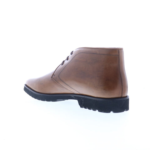 Zelli Italia Calfskin Chukka Boot Mens Brown Leather Lace Up Chukkas Boots