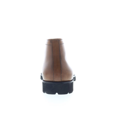 Zelli Italia Calfskin Chukka Boot Mens Brown Leather Lace Up Chukkas Boots
