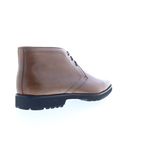 Zelli Italia Calfskin Chukka Boot Mens Brown Leather Lace Up Chukkas Boots