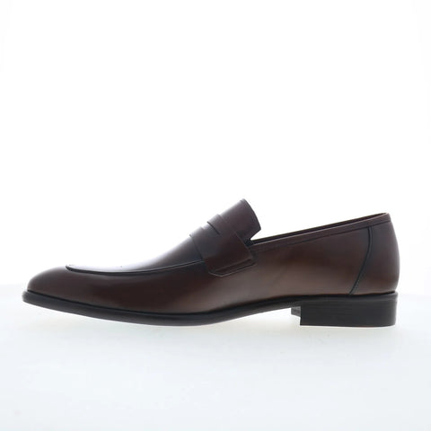 Mezlan Calfskin Penny 30480 Mens Brown Loafers & Slip Ons Penny Shoes