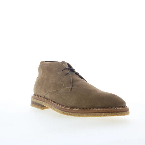 Di Bianco Calgara Suede Mens Beige Suede Lace Up Chukkas Boots