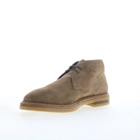 Di Bianco Calgara Suede Mens Beige Suede Lace Up Chukkas Boots