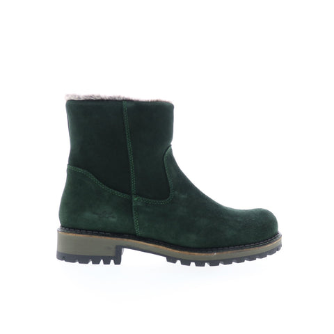 Bos. & Co. Calib Womens Green Suede Zipper Casual Dress Boots