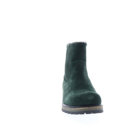 Bos. & Co. Calib Womens Green Suede Zipper Casual Dress Boots