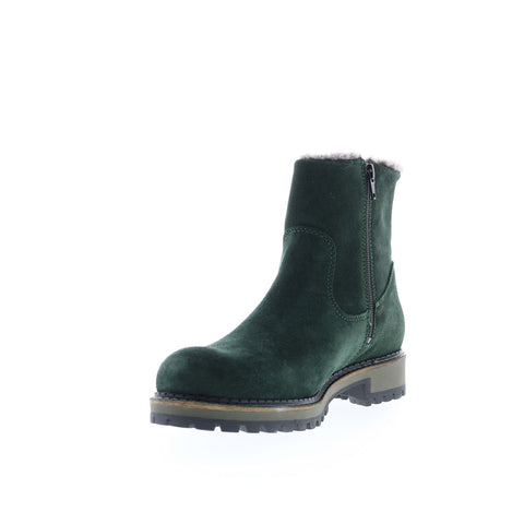 Bos. & Co. Calib Womens Green Suede Zipper Casual Dress Boots