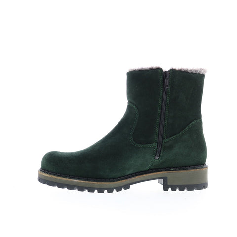 Bos. & Co. Calib Womens Green Suede Zipper Casual Dress Boots
