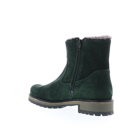 Bos. & Co. Calib Womens Green Suede Zipper Casual Dress Boots