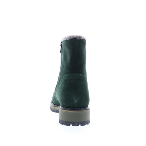 Bos. & Co. Calib Womens Green Suede Zipper Casual Dress Boots