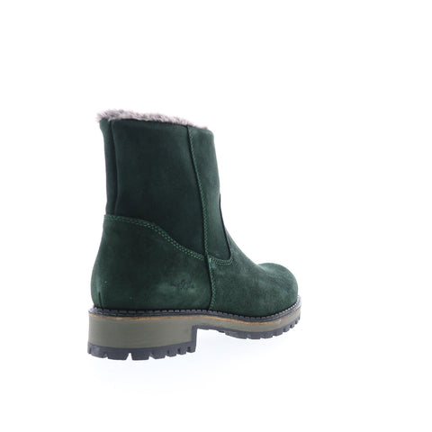 Bos. & Co. Calib Womens Green Suede Zipper Casual Dress Boots