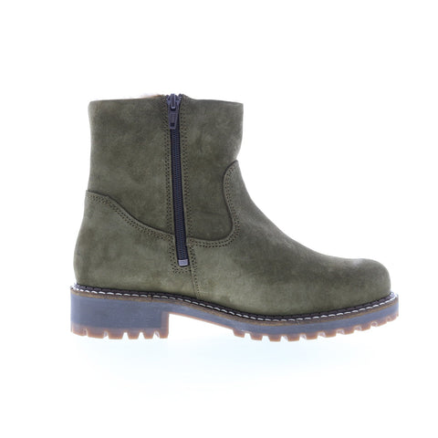 Bos. & Co. Calib Womens Green Suede Zipper Casual Dress Boots