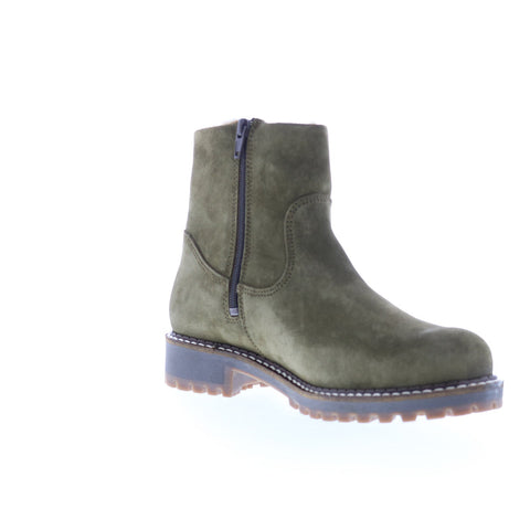 Bos. & Co. Calib Womens Green Suede Zipper Casual Dress Boots