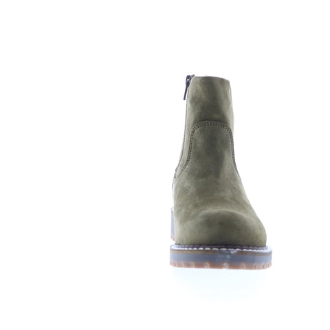 Bos. & Co. Calib Womens Green Suede Zipper Casual Dress Boots