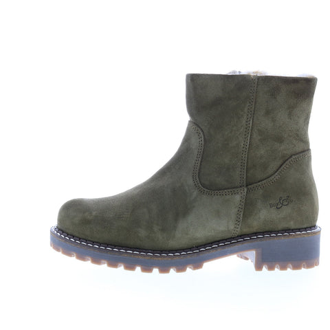 Bos. & Co. Calib Womens Green Suede Zipper Casual Dress Boots