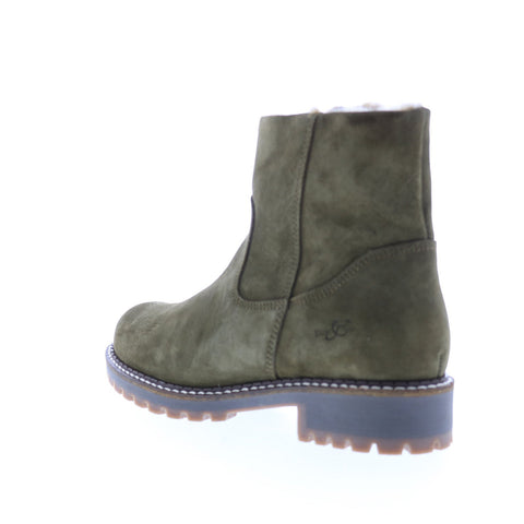 Bos. & Co. Calib Womens Green Suede Zipper Casual Dress Boots